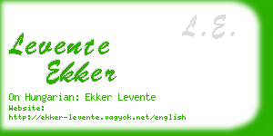 levente ekker business card